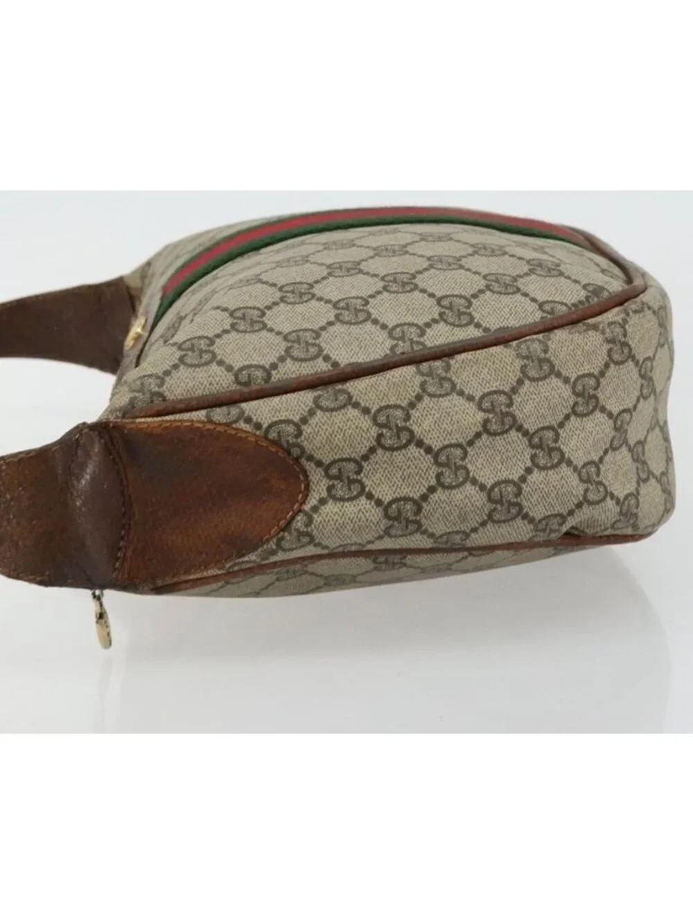 Authentic GUCCI GG Supreme Web Sherry Line Shoulder Bag Beige 10 02 008 - Picture 14 of 16